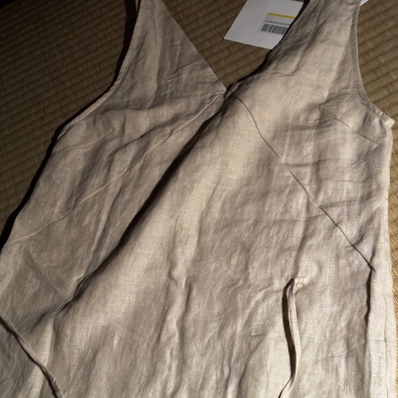 Deiji Studios The Slip Linen Midi Dress in Beige, XS, NWT - Picture 5 of 8